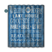 Lake House Blue Personalized Corrugated Metal Wall Art