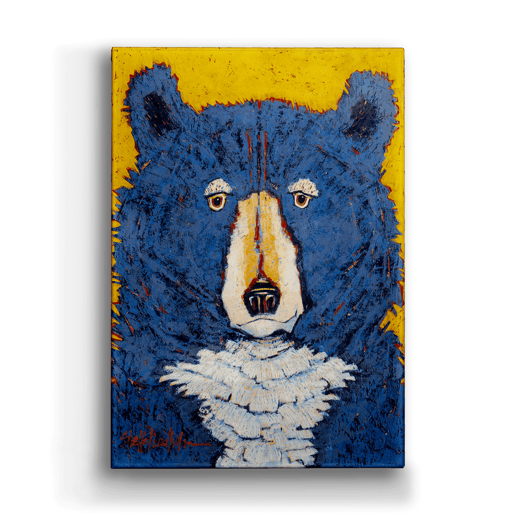 Curly Blue Bear - Metal Box Art – Old Wood Signs