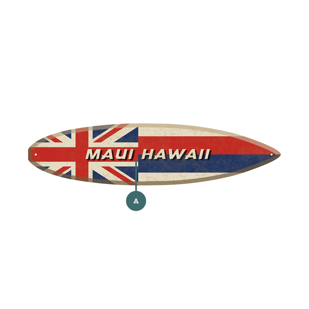 Hawaiian Flag - Surfboard Wall Art – Old Wood Signs