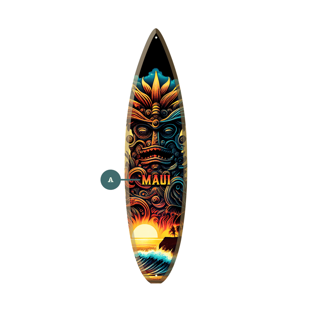 Tiki Man 2 - Surfboard Wall Art – Old Wood Signs