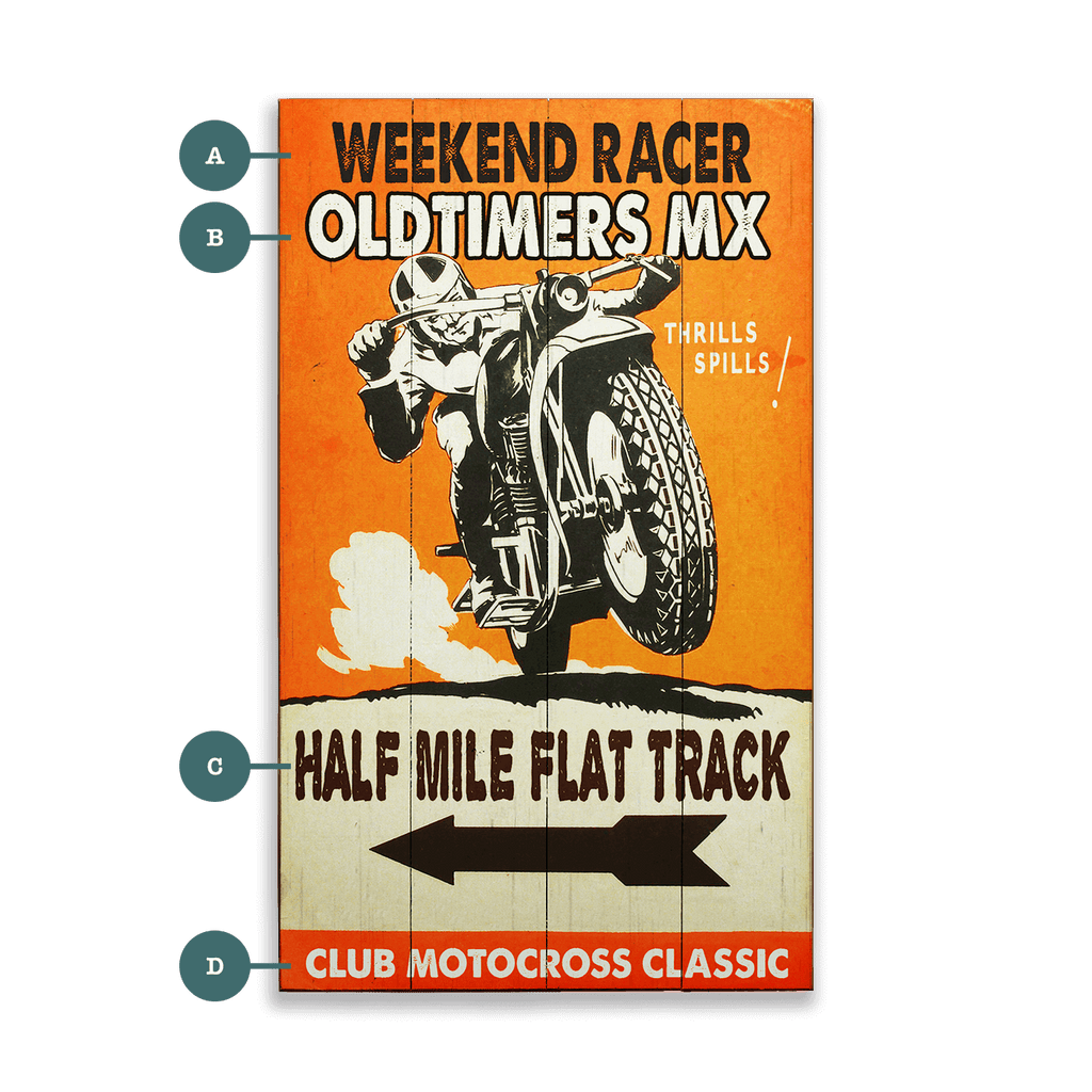 アート・デザイン・音楽 AMERICAN RACER Road America Metal Wall Art – PetrolVibes
