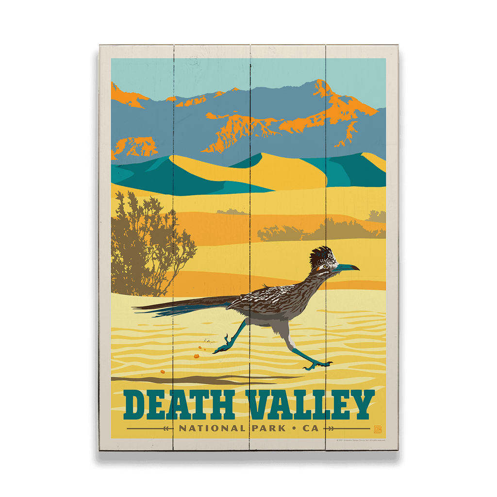Death Valley National Park: Roadrunner - Wood & Metal Wall Art Death Valley National Park: Roadrunner - Wood & Metal Wall Art