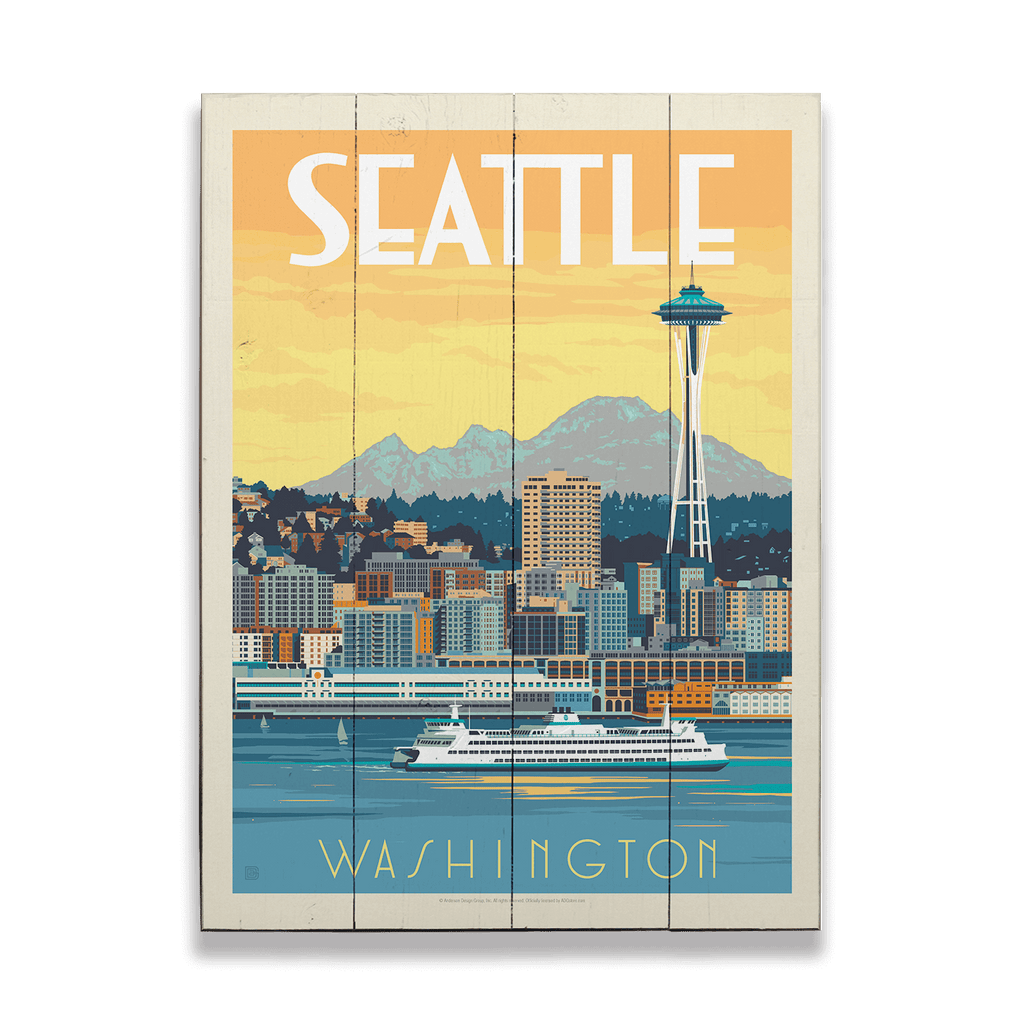 Seattle: Ferry - Wood & Metal Wall Art – Old Wood Signs