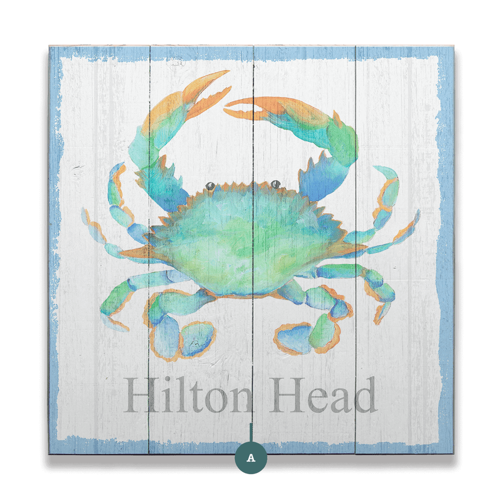 Crab Watercolor - Wood & Metal Wall Art – Old Wood Signs