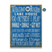 Lake House Personalized Wood & Metal Wall Art