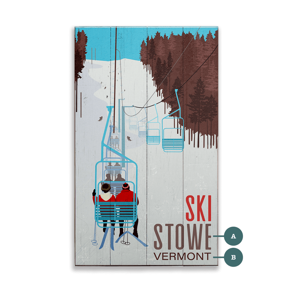 Mountain Chair Lift - Wood & Metal Wall Art – Old Wood Signs