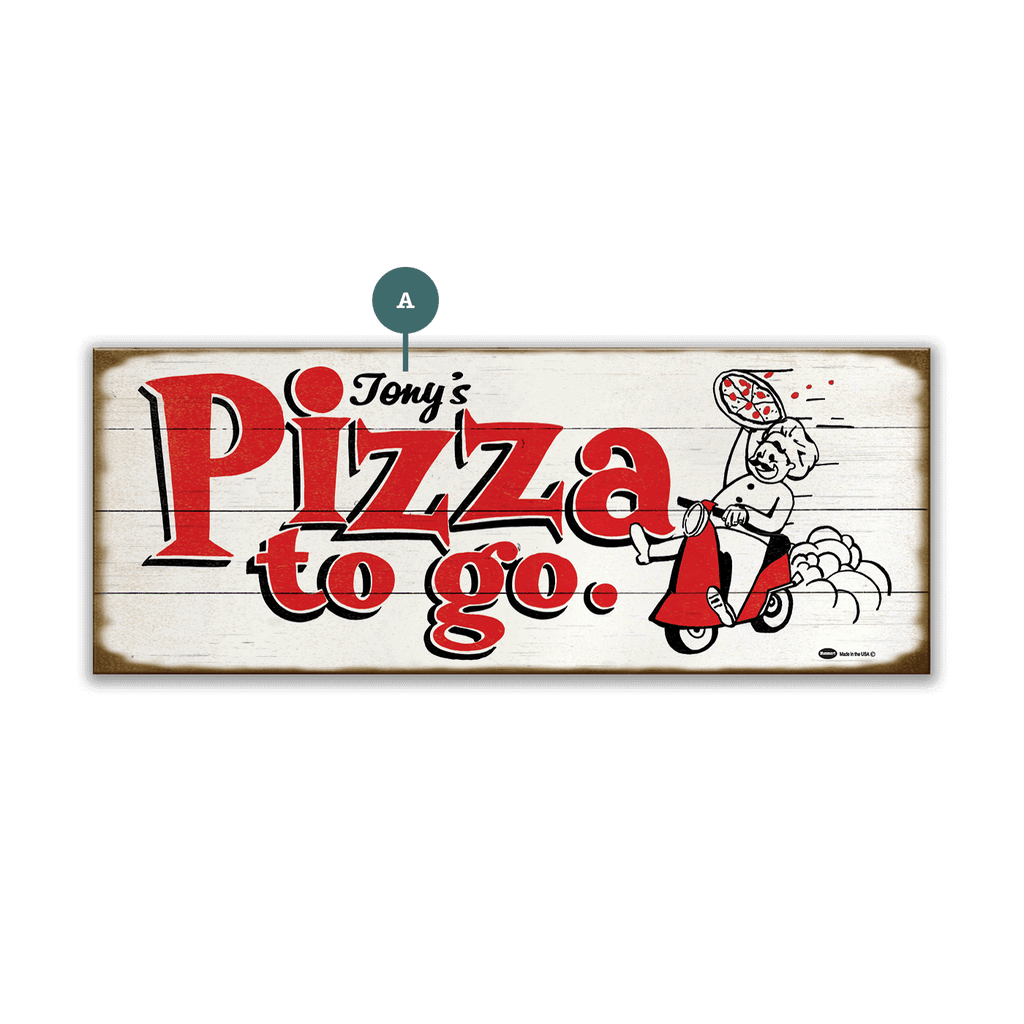 Pizza To Go - Wood & Metal Wall Art – Old Wood Signs