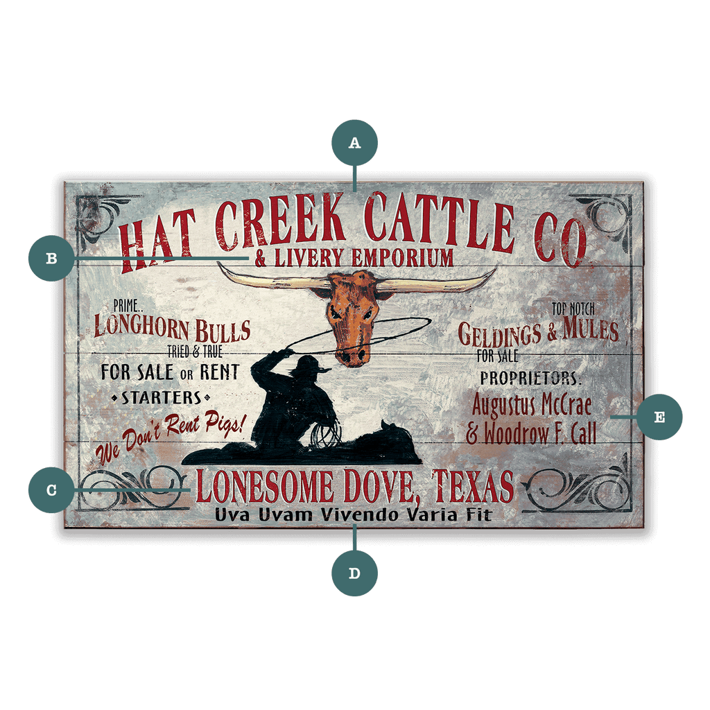 Hat Creek Cattle Co - Wood & Metal Wall Art – Old Wood Signs