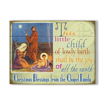 Christmas Blessings Jesus Mary and Joseph Sign