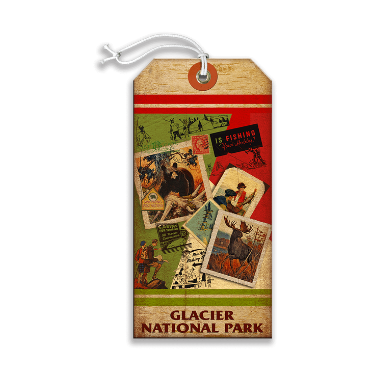 National Park Vacation Luggage Tag - Old Wood Signs