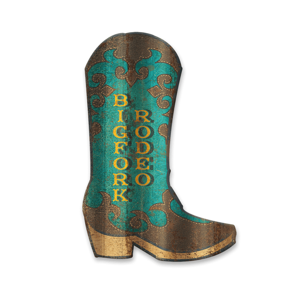 Women's Cowboy Boot: Bigfork Rodeo - Corrugated Cutout – Old Wood Signs