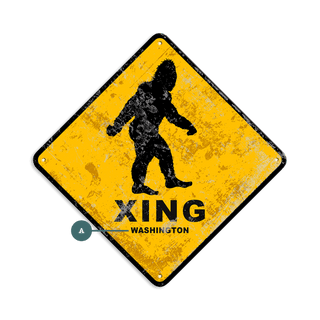 Sasquatch Crossing - Metal Wall Art