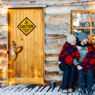 Trees Don’t Move Ski Sign - Metal Wall Art