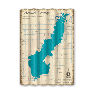 Petenwell Flowage, Wisconsin - Corrugated Metal Wall Art by Lake Art