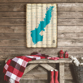Petenwell Flowage, Wisconsin - Corrugated Metal Wall Art by Lake Art