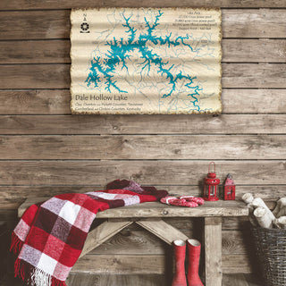 Dale Hollow Lake, Tennessee - Corrugated Metal Wall Art by Lake Art