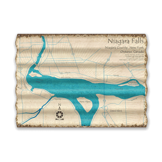 Niagara Falls Eastern Section NY - Corrugated Metal Wall Art