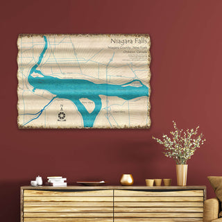 Niagara Falls Eastern Section NY - Corrugated Metal Wall Art