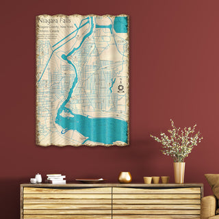 Niagara Falls (portrait orientation) NY - Corrugated Metal Wall Art