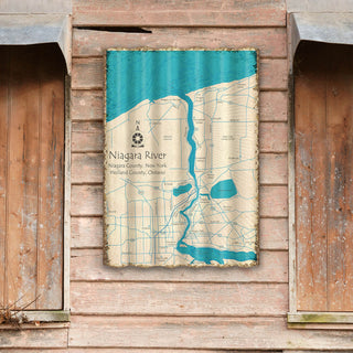 Niagara River Ontario to Falls - Corrugated Metal Wall Art