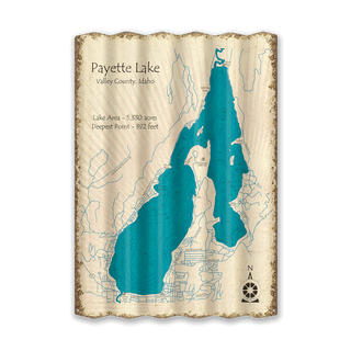 Payette Lake, Idaho - Corrugated Metal Wall Art