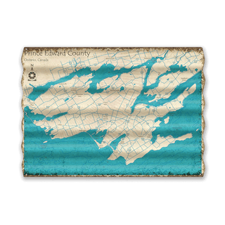 Prince Edward County Ontario Canada - Corrugated Metal Wall Art