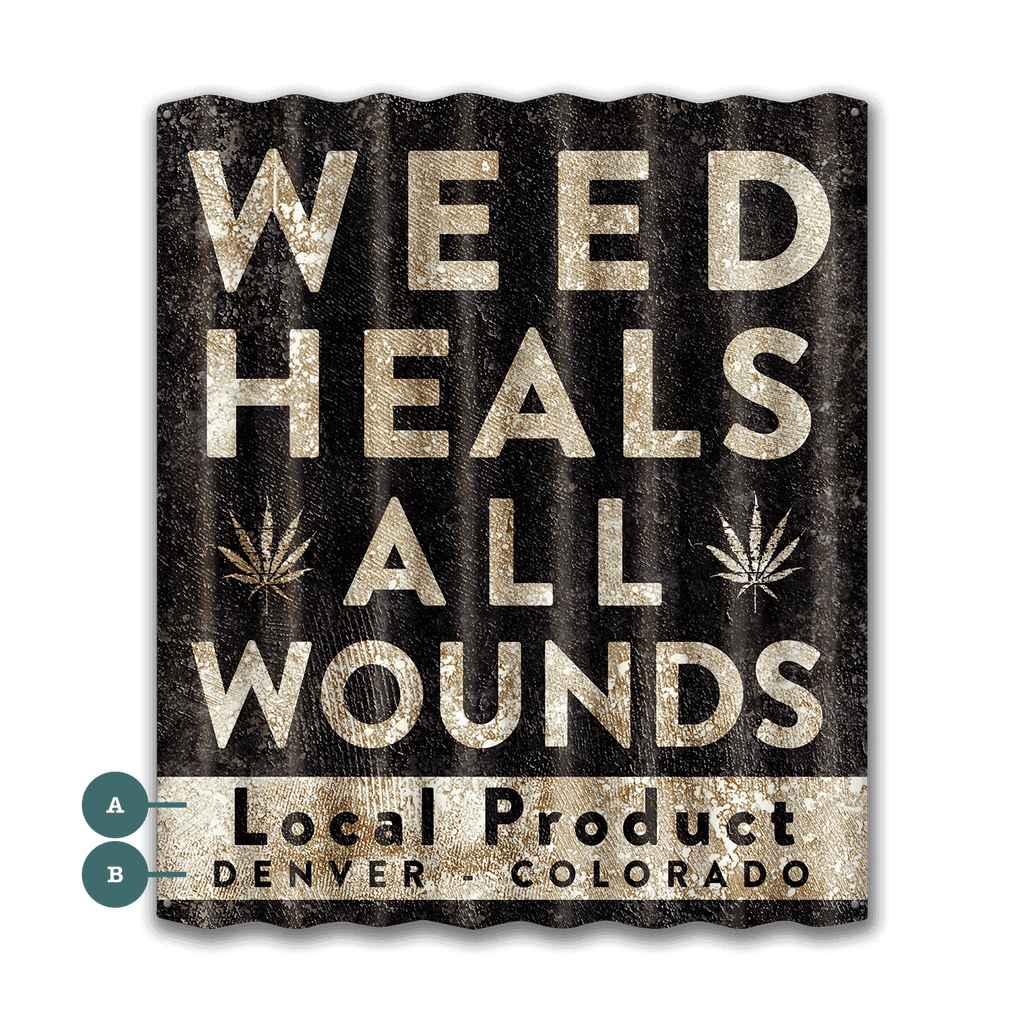 Weed Heals All Wounds - Wall Art – Old Wood Signs