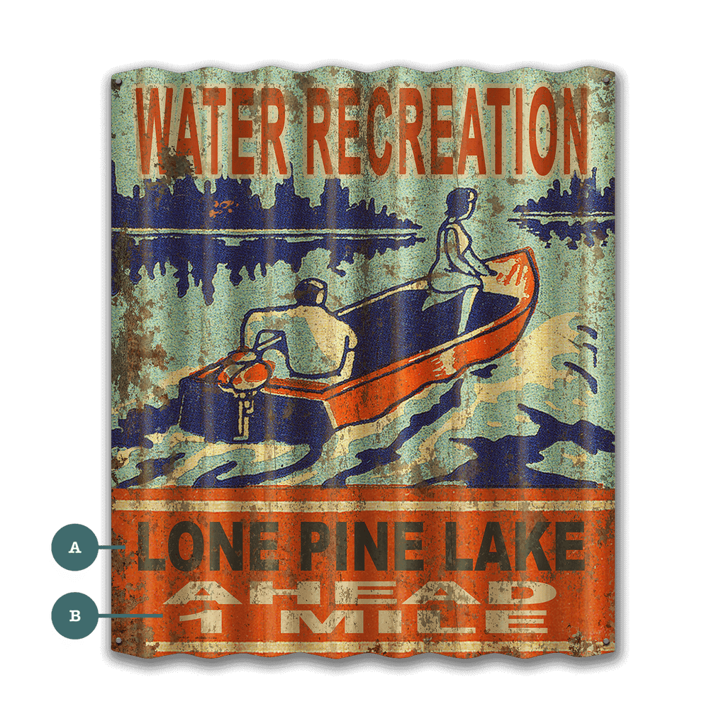Water Recreation - Corrugated Metal Wall Art – Old Wood Signs
