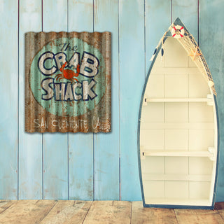 The Crab Shack - Corrugated Metal Wall Art Marty Mummert Studio