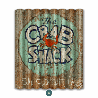 The Crab Shack - Corrugated Metal Wall Art Marty Mummert Studio
