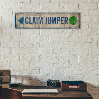 Directional Ski Trail Marker Sign: Green Circle - Wood & Metal Wall Art