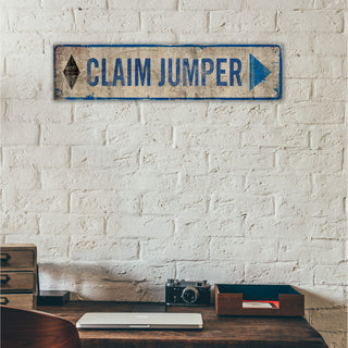 Directional Ski Trail Marker Sign: Black Diamond - Wood & Metal Wall Art