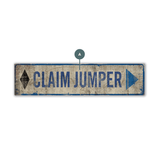 Directional Ski Trail Marker Sign: Black Diamond - Wood & Metal Wall Art
