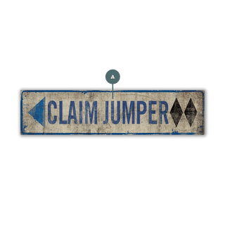 Directional Ski Trail Marker Sign: Double Black Diamond - Wood & Metal Wall Art