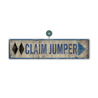 Directional Ski Trail Marker Sign: Double Black Diamond - Wood & Metal Wall Art