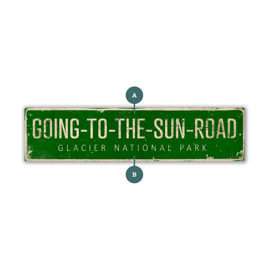 Landmark Sign Texture Landmark Classic Custom Signs: Green 2 - Wall Decor – Old Wood Signs