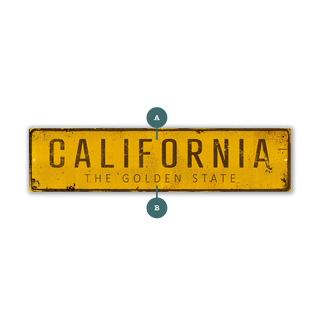 Landmark Classic Custom Signs: Goldenrod 2 - Wall Decor