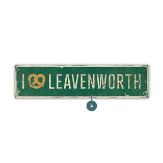 Landmark "I Heart" Custom Signs: Green Pretzel - Wall Decor
