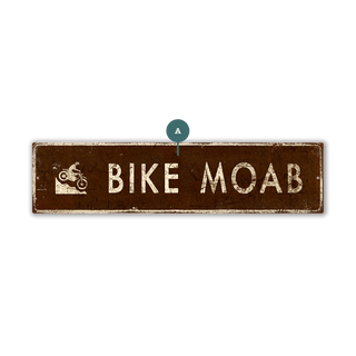 Landmark Mountain Bike Custom Signs: Brown - Wall Decor Out West Design