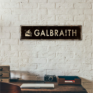 Landmark Motorbike Custom Signs: Black - Wall Decor