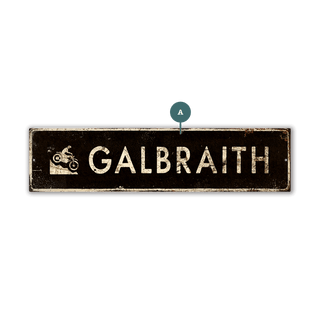 Landmark Motorbike Custom Signs: Black - Wall Decor