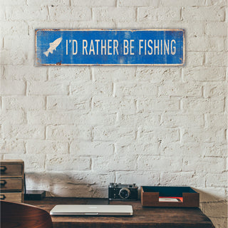 Landmark Fish Custom Signs: Blue - Wall Decor Out West Design