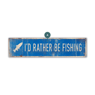 Landmark Fish Custom Signs: Blue - Wall Decor Out West Design