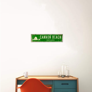 Landmark Cannon Beach Custom Signs: Green - Wall Decor Out West Design