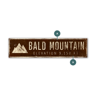 Landmark Mountain Custom Signs: Brown 2 - Wall Decor