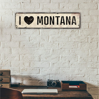 Landmark "I Heart" Custom Signs: White Heart - Wall Decor Out West Design