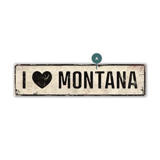 Landmark "I Heart" Custom Signs: White Heart - Wall Decor Out West Design