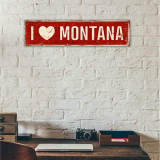 Landmark "I Heart" Custom Signs: Red Heart - Wall Decor Out West Design