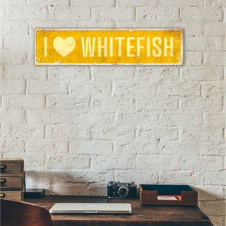 Landmark "I Heart" Custom Signs: Yellow Heart - Wall Decor Out West Design