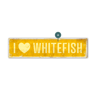 Landmark "I Heart" Custom Signs: Yellow Heart - Wall Decor Out West Design